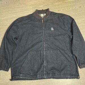 Karl Kani Full Zip Denim Jean Jacket Hip Hop Sz XXL 90’s Vintage